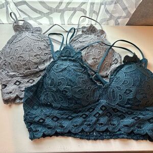 Wishlist Lace Bra Bundle Gray and Blue
